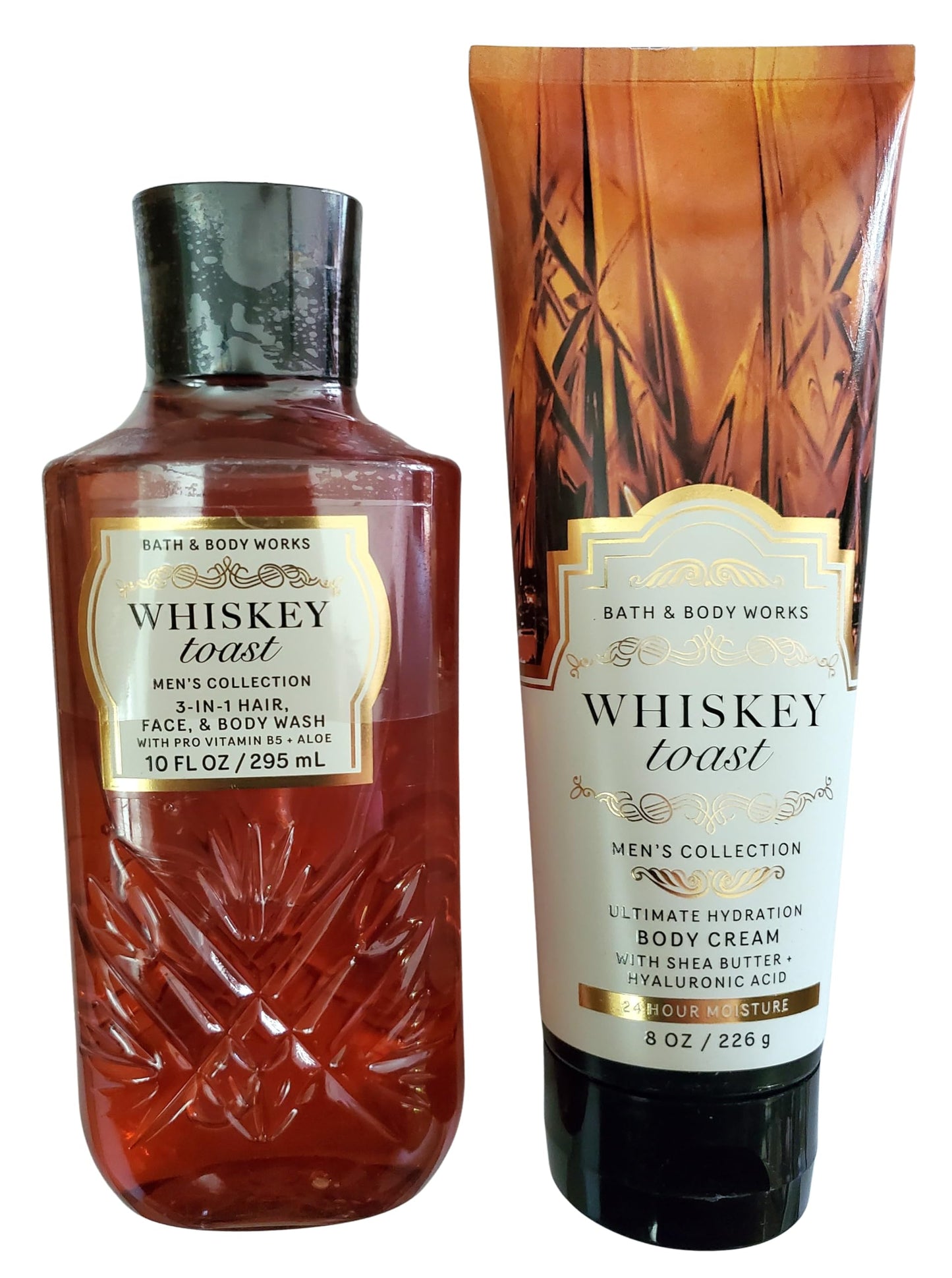Bath & Body Works Men's Whiskey Toast Ultimate Hydration Body Cream and 3-in-1 Body and Face Wash 2 Piece Set Beauty & Personal Care Bath & Body Works