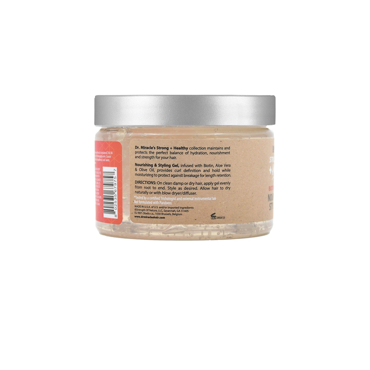 Dr. Miracle's Strong & Healthy Nourishing & Styling Gel. Contains Aloe Vera and Olive Oil to moisturize hair and reduce irritation. Beauty & Personal Care Dr. Miracle's