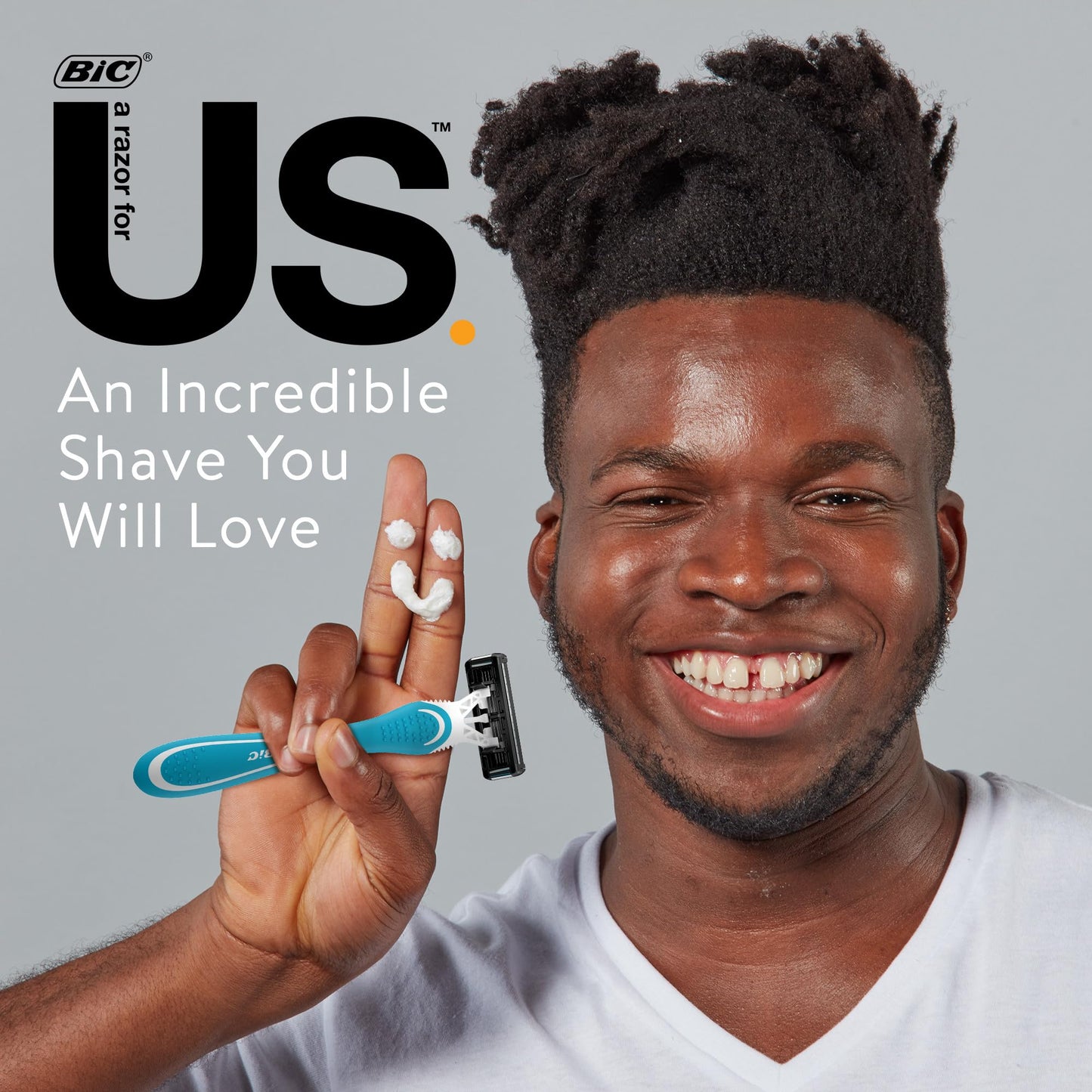 BIC Us. 5-Blade Unisex Disposable Razors For Men and Women, Lubrication Strip For a Smooth, Close Shave, 12-Count Beauty and Personal Care BIC