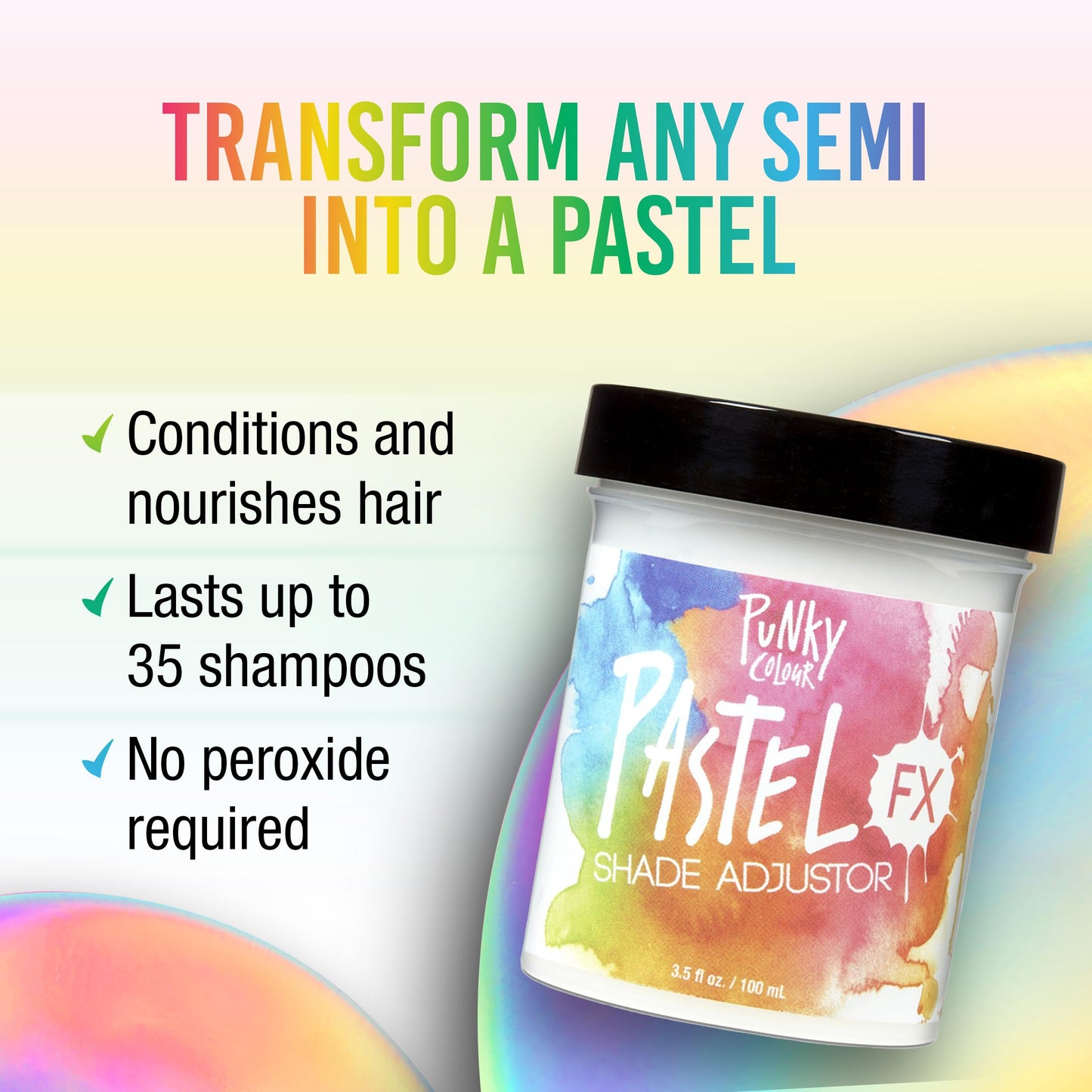 Punky PastelFX Shade Adjustor Semi Permanent Hair Color - Vegan, Cruelty-Free Conditioning Hair Dye, Lasts Up to 35 Washes, 3.5 fl oz Beauty & Personal Care Punky
