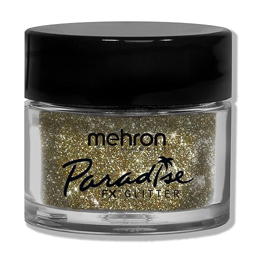 Mehron Makeup Paradise AQ Glitter Face and Body Paint, GOLD - .25 oz Beauty & Personal Care Mehron