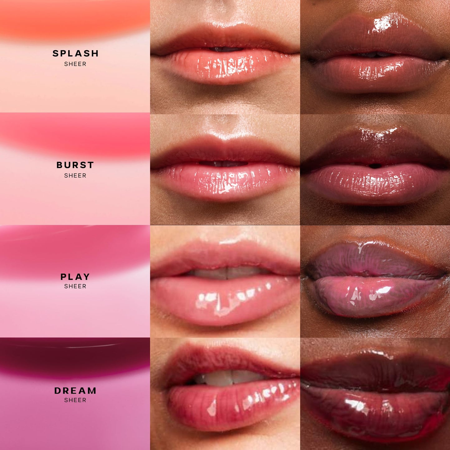 Saie Glossybounce - Hydrating Lip Gloss and Tinted Lip Oil Hybrid with Hyaluronic Acid & Jojoba Oil for Non-Sticky, Ultra-Shiny, Plump & Soft Lips - Beauty & Personal Care Saie