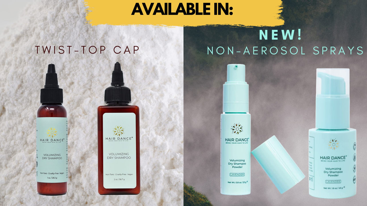 Dry Shampoo Volume Powder | Natural & Organic Ingredients | Non-Aerosol | Made in USA | Talc & Corn Free | For Blonde and Dark Hair | Lavender Oil Beauty and Personal Care Hair Dance