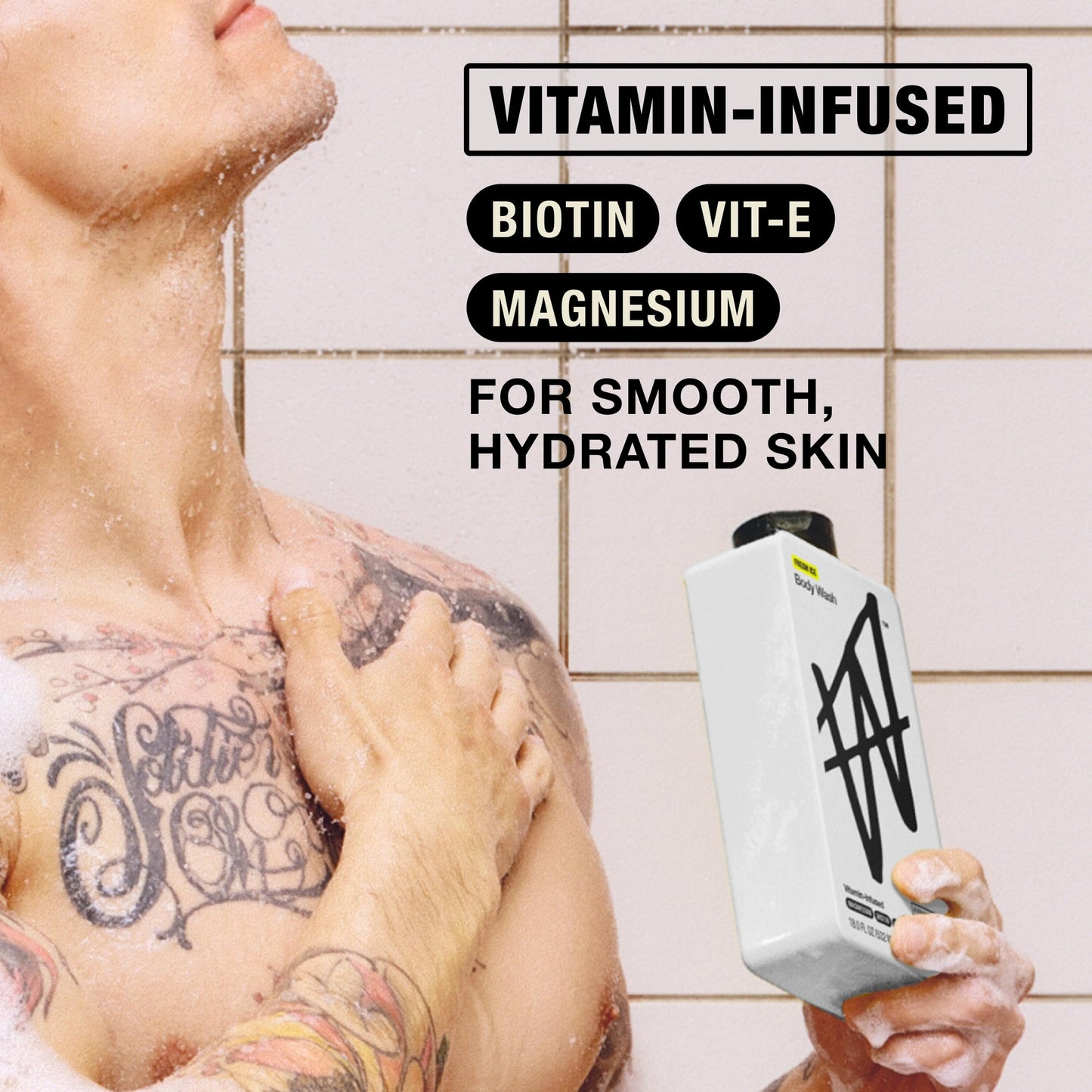 W By Jake Paul Body Wash for Men, Exfoliating Shower Gel with Jojoba Oil, Deep Clean Hydrating Mens Bodywash, Fresh Ice Scent, 18 fl oz Beauty & Personal Care W