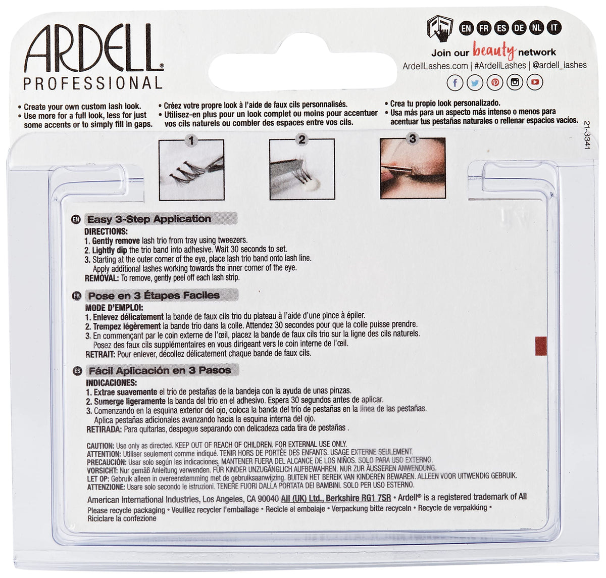 Soft Touch Trios Individuals Short Black Beauty & Personal Care Ardell