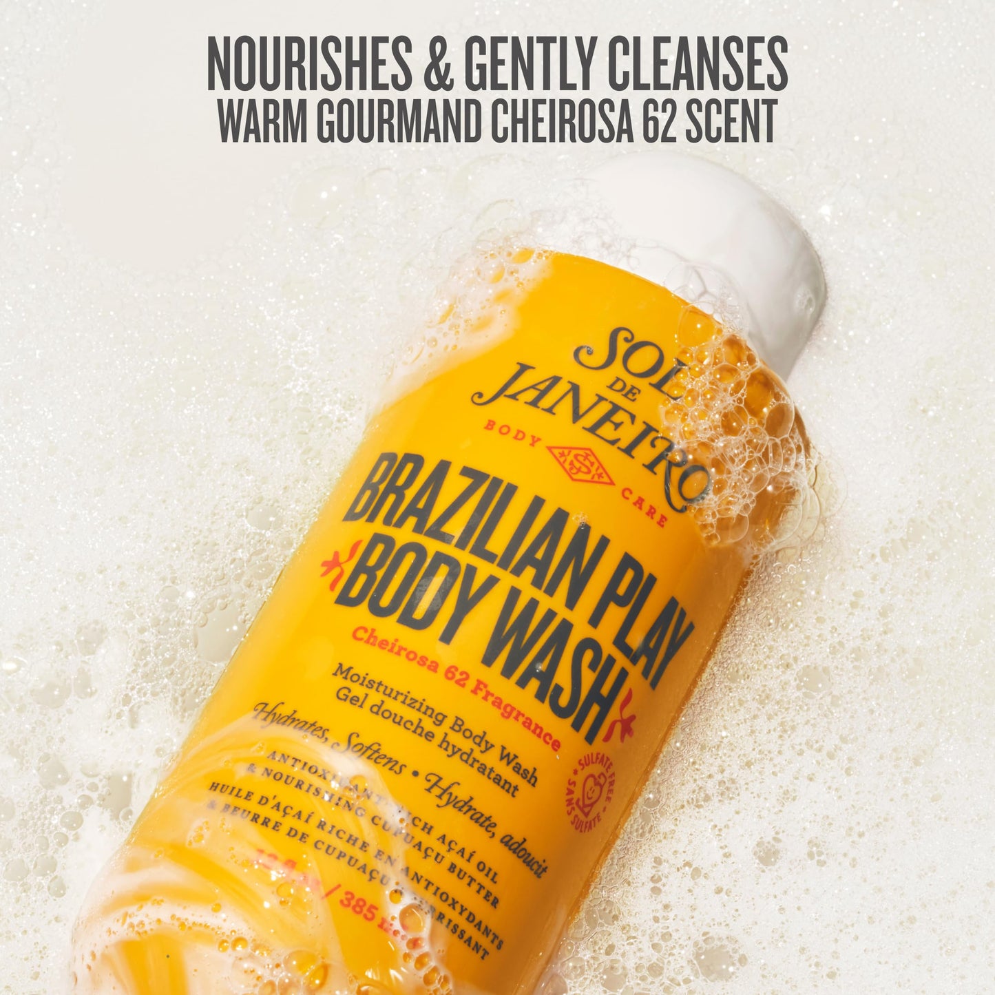 Sol de Janeiro Brazilian Play Moisturizing Shower Cream Gel Body Wash 385mL/13.0 fl oz. Beauty & Personal Care Sol de Janeiro