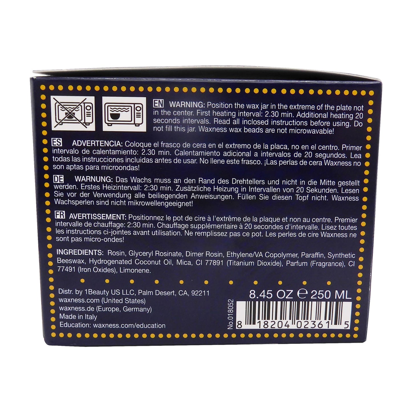 Waxness Microwave Nose & Face Hair Removal Wax Kit 8.45 oz (240 g) - Nose, Ear & Facial Wax with Applicators, Easy At-Home Hair Removal - Made in Beauty and Personal Care Waxness