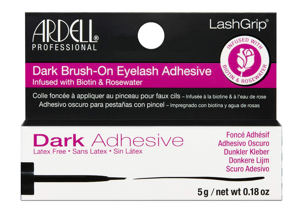 Ardell Brush-On Eyelash Adhesive - Latex-Free Lash Glue with Biotin & Rosewater for Long-Lasting Hold, Easy Application for False Lashes and Lash