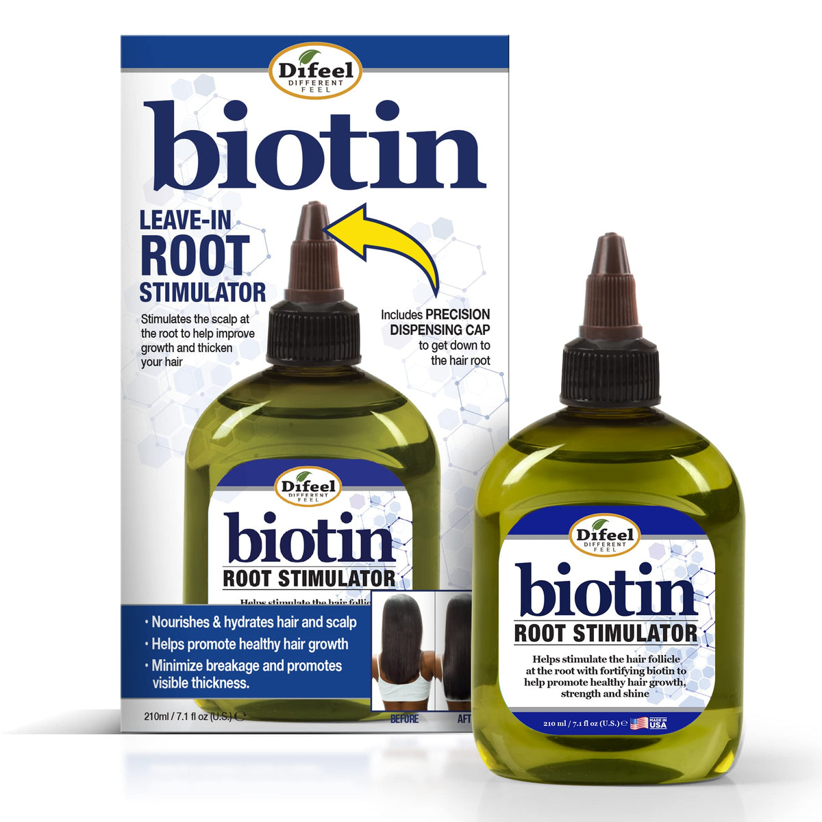 Difeel Biotin Pro-Growth Root Stimulator 7.1 oz. - Follicle Stimulator for Hair Growth