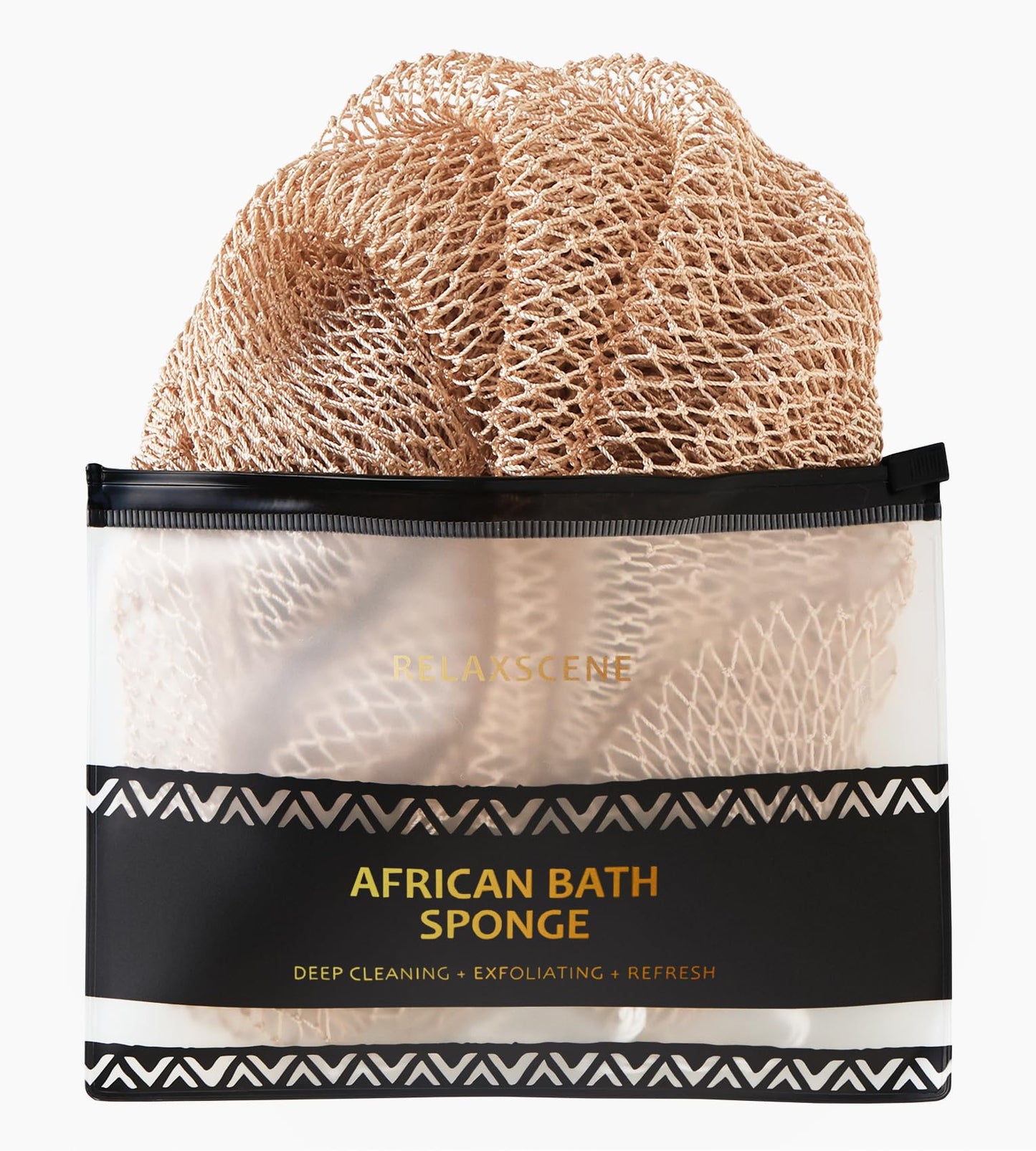 African Net Sponge Authentic - Exfoliating Back Scrub Bath Sponge with Knots - Afro Scrub Body Scrubber Exfoliator Washcloth - African Body Care Daily Beauty and Personal Care RelaxScene