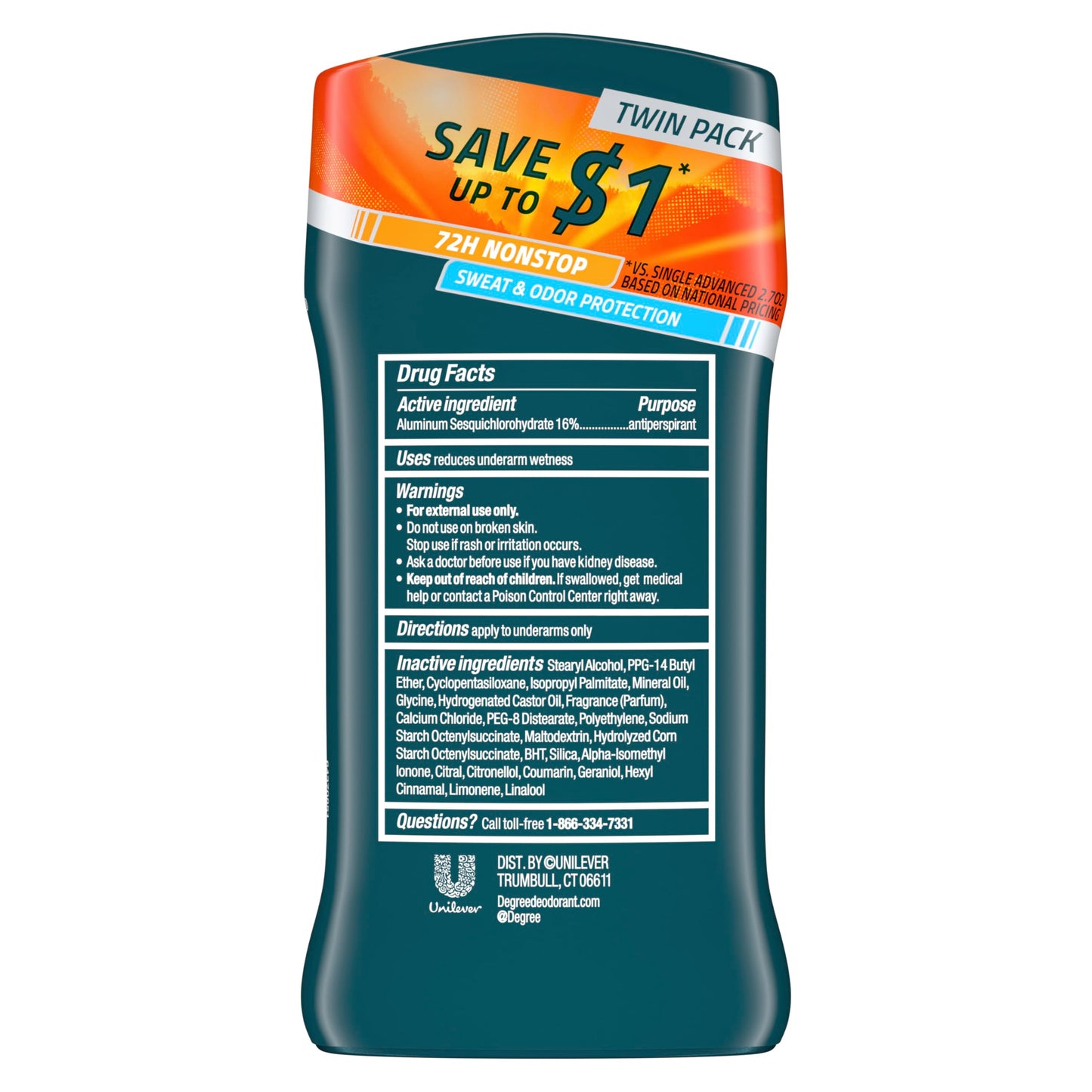 Degree Men Advanced Protection Antiperspirant Deodorant, Adventure, 2.7 oz, 2-Pack Beauty and Personal Care Degree
