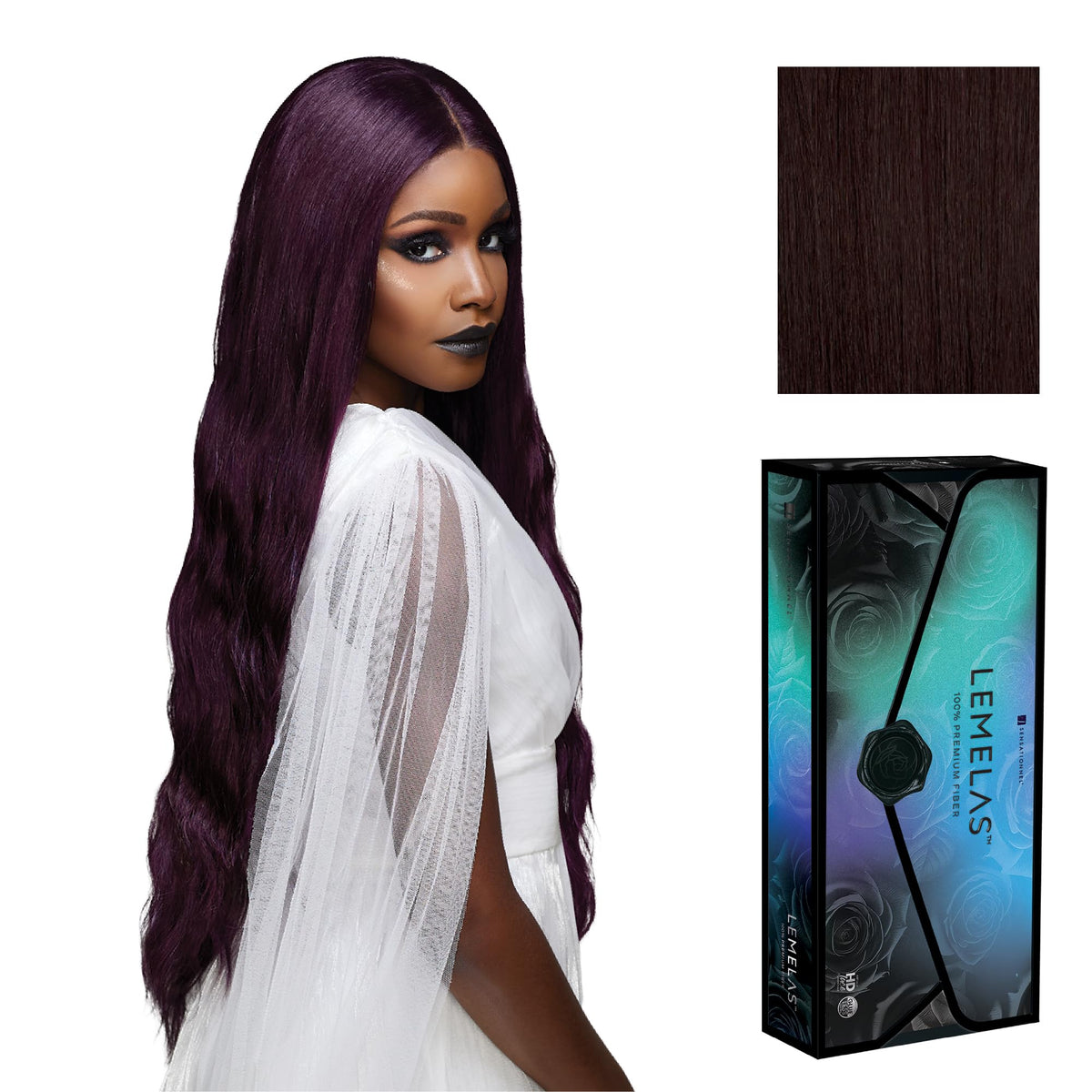 Sensationnel Lemelas 13x3 LaceWig-Darcielle, DARKCHERRY
