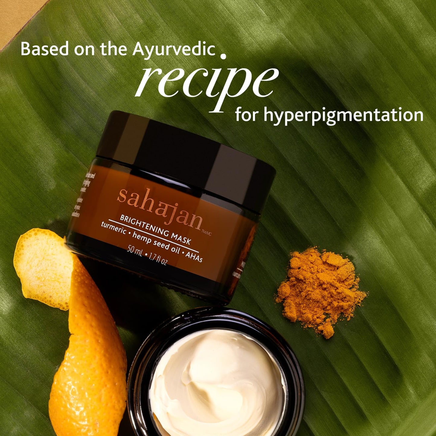 Sahajan the Science of Intuition Brightening Face Mask with Tumeric and Hemp Seed Oil 50ml 1.7 fl oz Beauty & Personal Care Sahajan