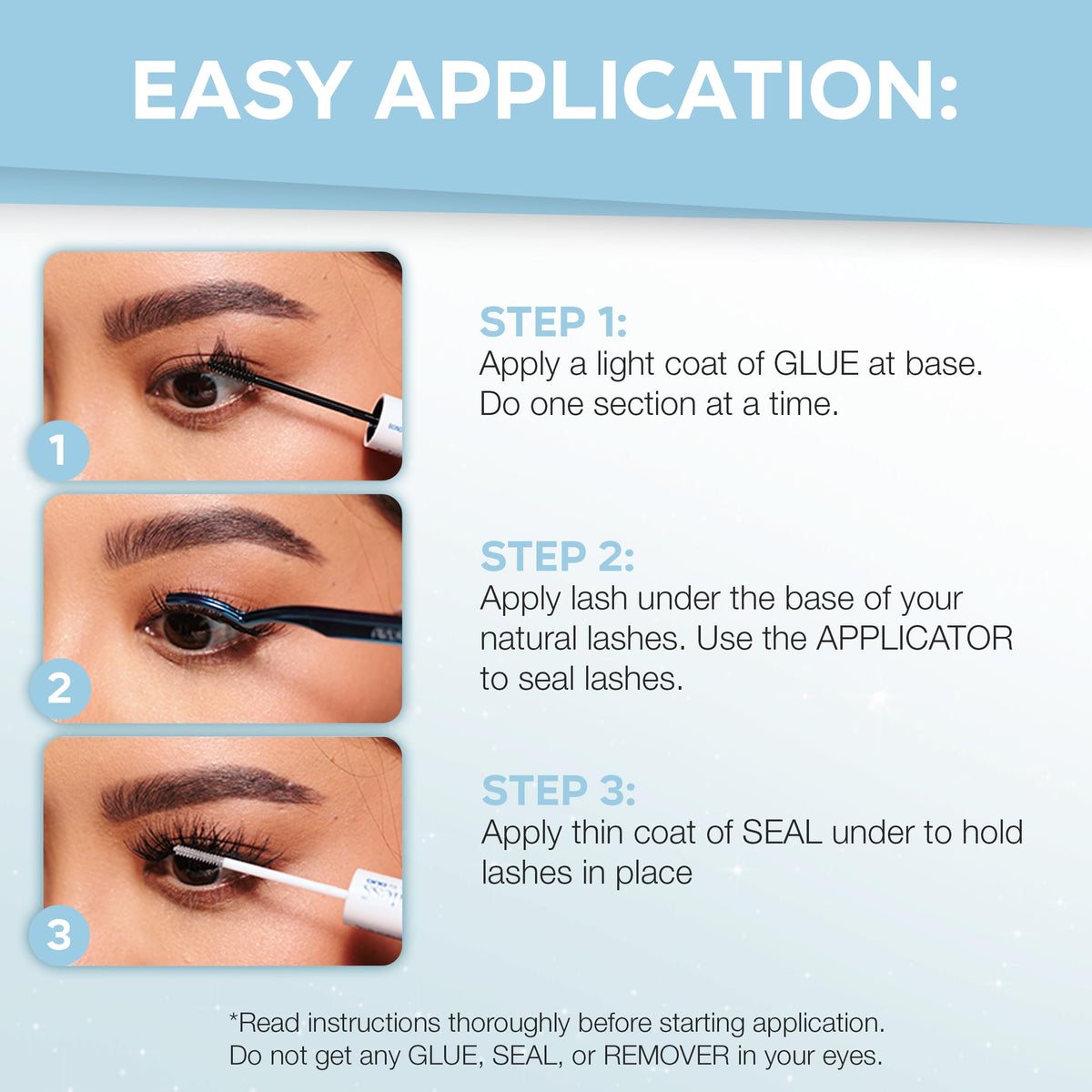 Ardell Seamless Under Lash Cluster Glue & Seal - Clear, Eyelash Glue for Clusters, Long Lasting Hold Eyelash Adhesive with Vitamins A, C, E, 4.2 g, 1