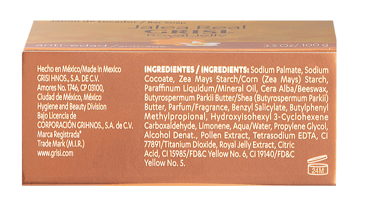 Grisi Royal Jelly Soap, Cleansing, and Smoothing Soap Nourish your skin, Improves your skin Elasticity, Extra Hydration, 6-Pack of 3.5 Oz each, 6 Bar Beauty & Personal Care Grisi