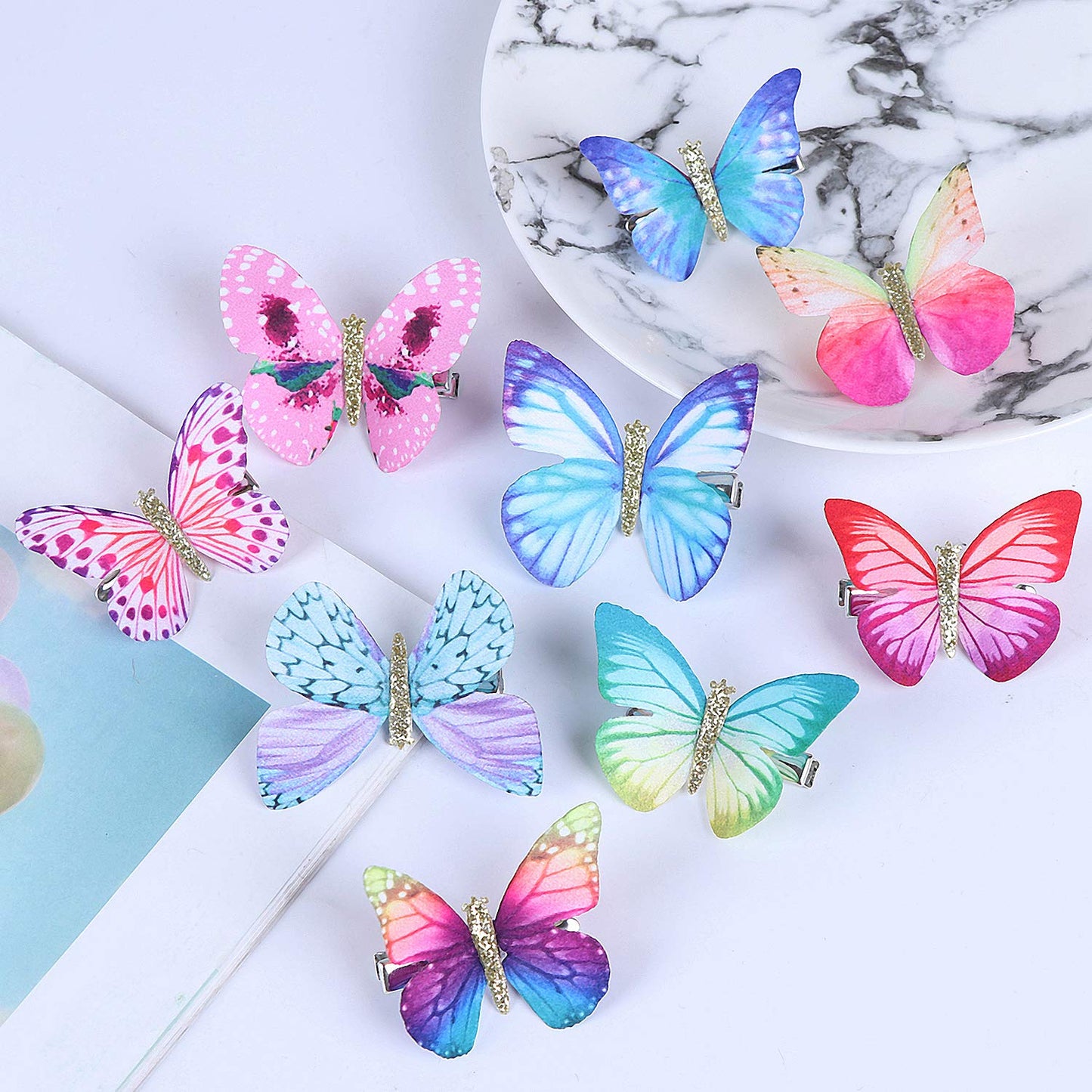 LOCOLO 18Pcs Hair Clips Butterfly Hair Clips Butterfly Snap Clips Barrettes for Toddlers Baby Girl and Women Beauty & Personal Care LOCOLO