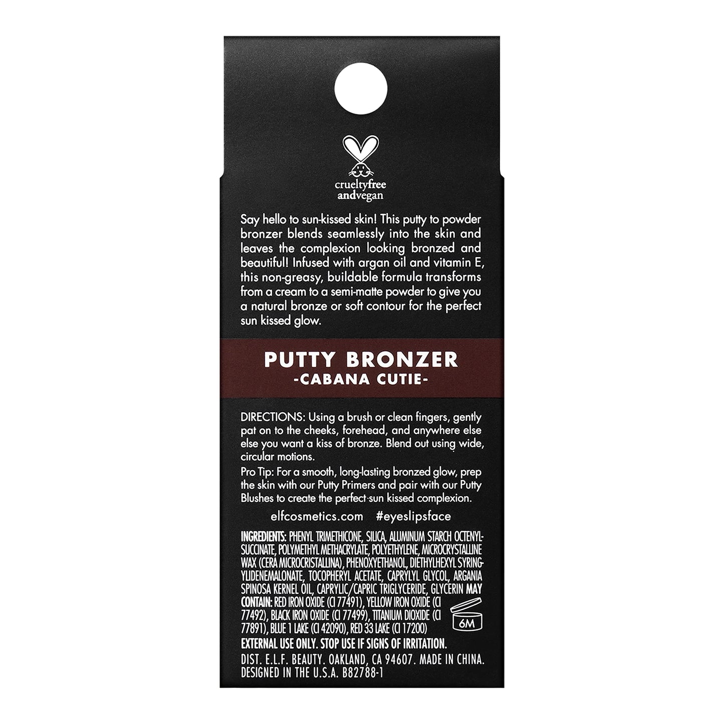 e.l.f. Putty Bronzer, Creamy & Highly Pigmented Formula, Creates a Long-Lasting Bronzed Glow, Infused with Argan Oil & Vitamin E, Cabana Cutie, 0.35 Beauty & Personal Care e.l.f.