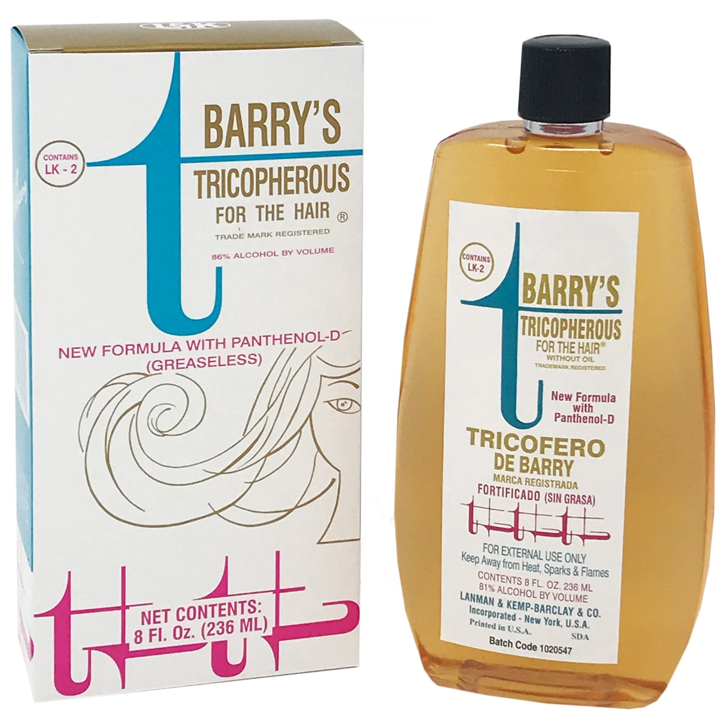 Lanman & Kemp-Barclay & Co Barry's Tricopherous Hair Greaseless 8oz Beauty & Personal Care lanman & kemp-barclay & co