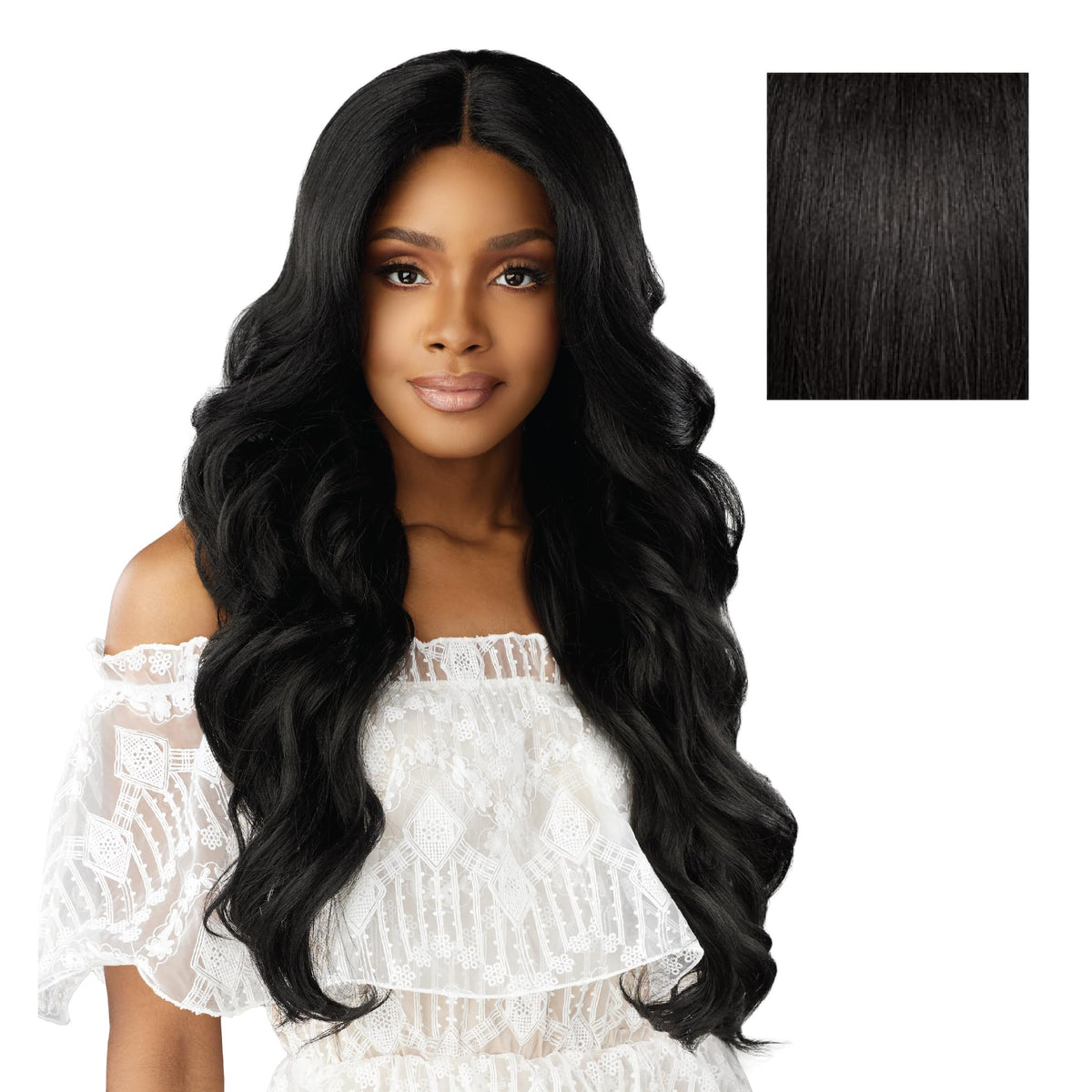 Sensationnel Dashly Lace Front Wig-Unit 55, 1B OFFBLACK