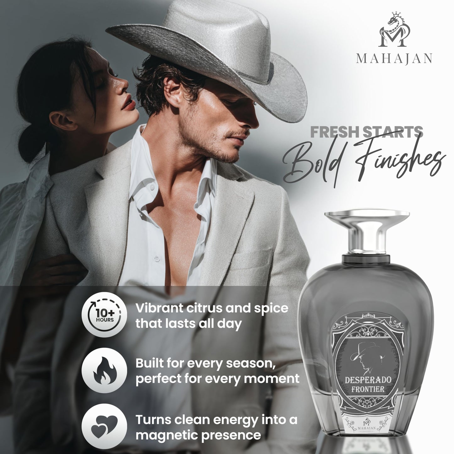 Mahajan Desperado Frontier Eau de Parfum - Rugged & Fresh Men’s Cologne - Spicy Citrus & Warm Woods - Bold, Masculine, All-Day Long-Lasting Perfume Beauty & Personal Care Mahajan