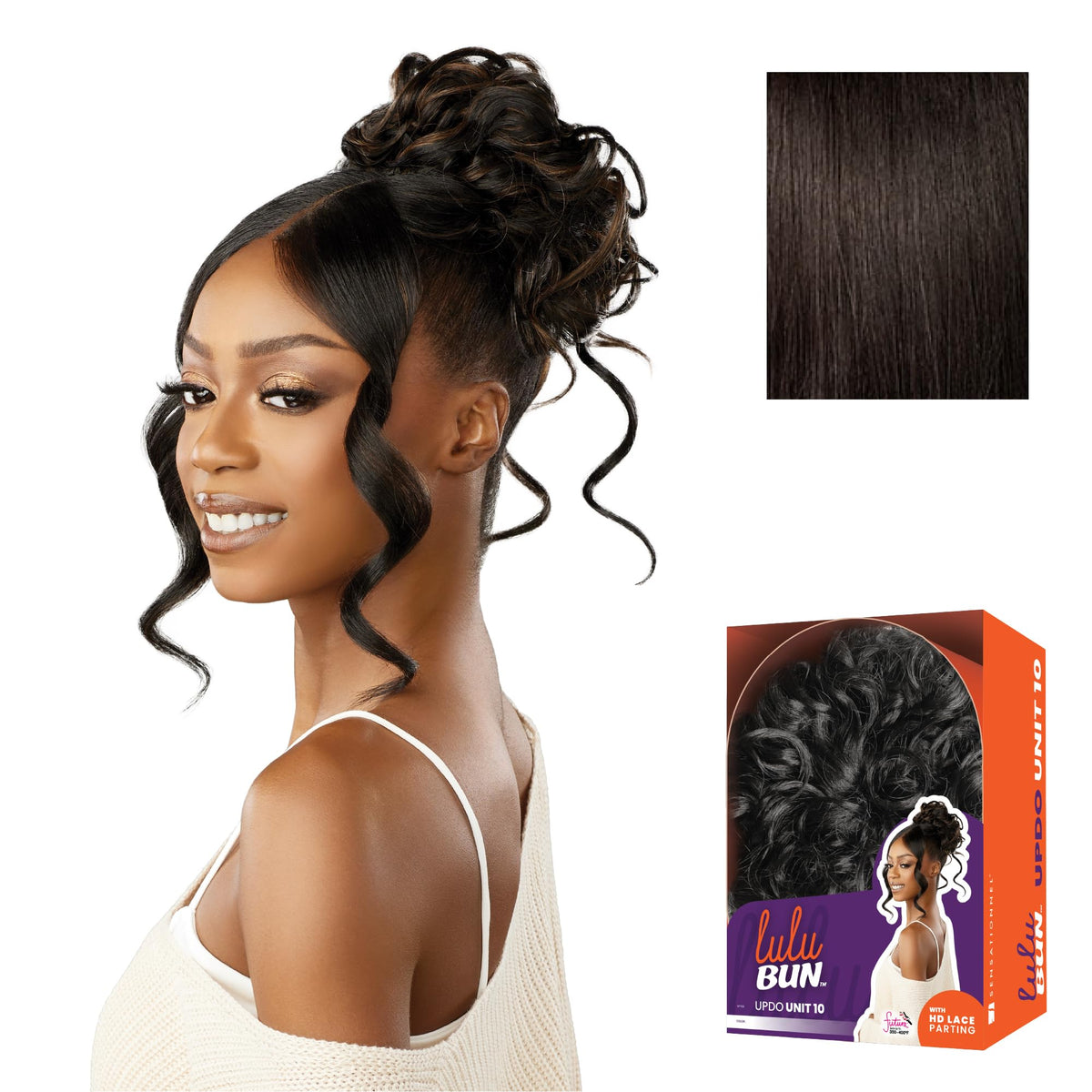 Sensationnel Lulu Bun Updo Hairextensions-Unit 10,2 DARKBROWN