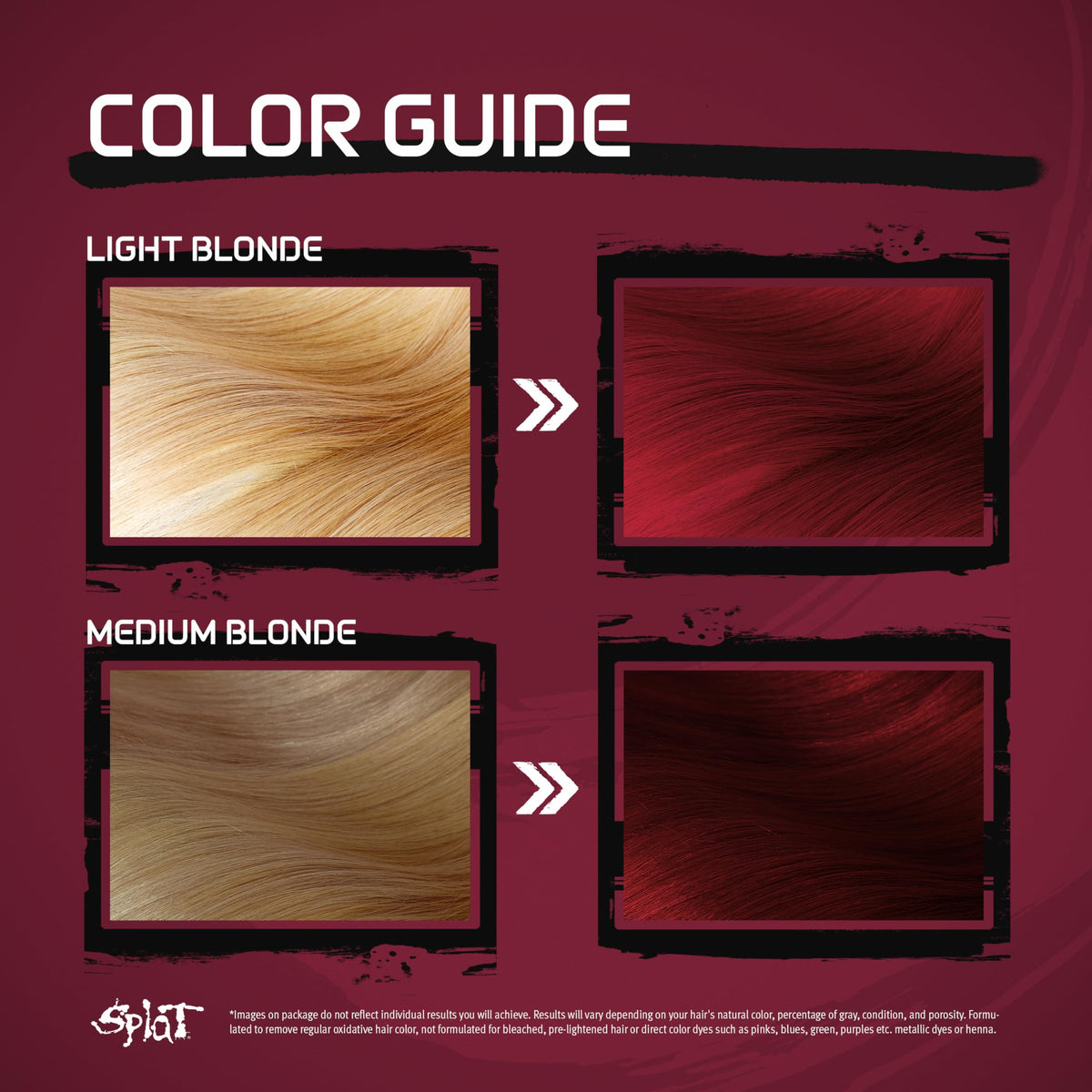 Splat Crimson Obsession Semi Permanent Hair Dye Kit with Bleach, 1 Application, Includes Red Hair Dye, Oxide & Bleach Powder, Vegan & Cruelty Free Beauty & Personal Care Splat