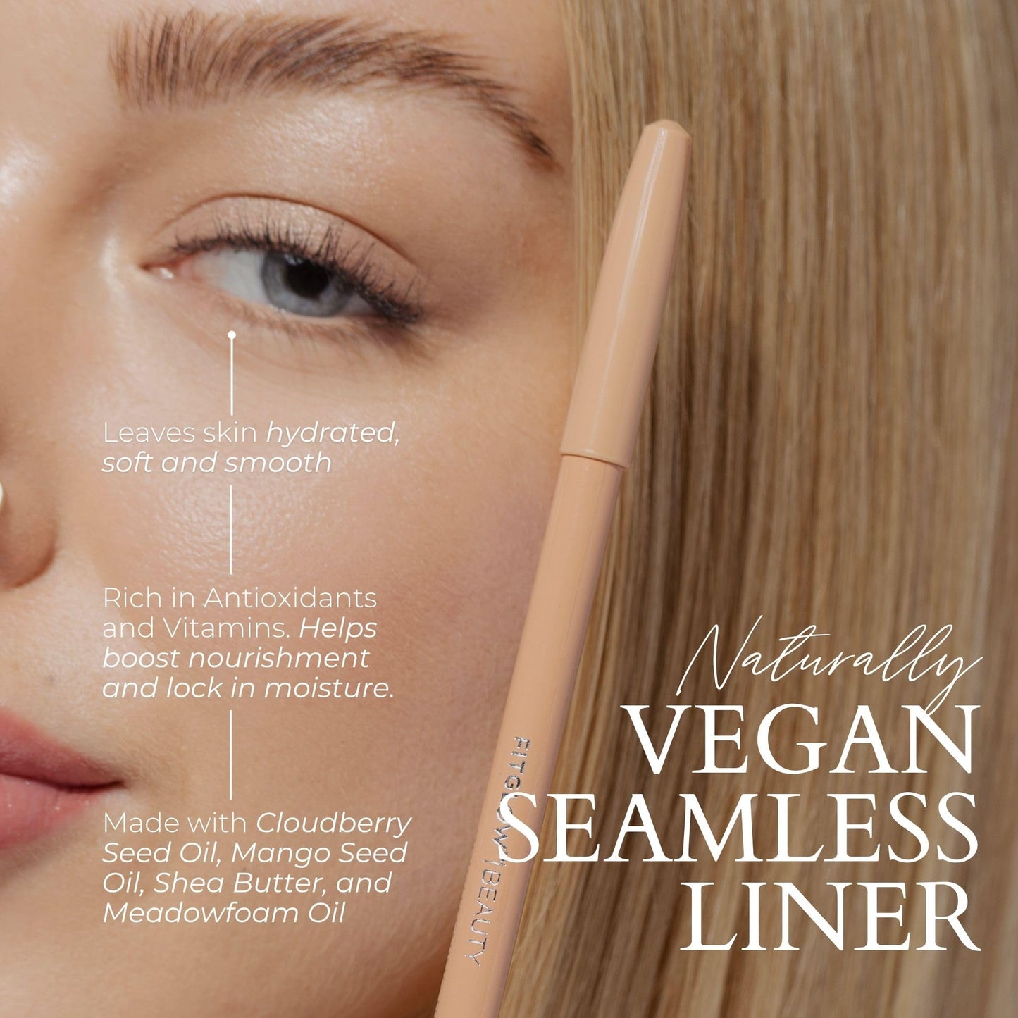 FITGLOW Beauty Vegan Eyeliner Pencil | Long-Lasting Eye Liner with Blending Brush | Smudge-Proof Eyeliner | Sensitive Eye Makeup | Natural, Clean… Beauty & Personal Care FITGLOW
