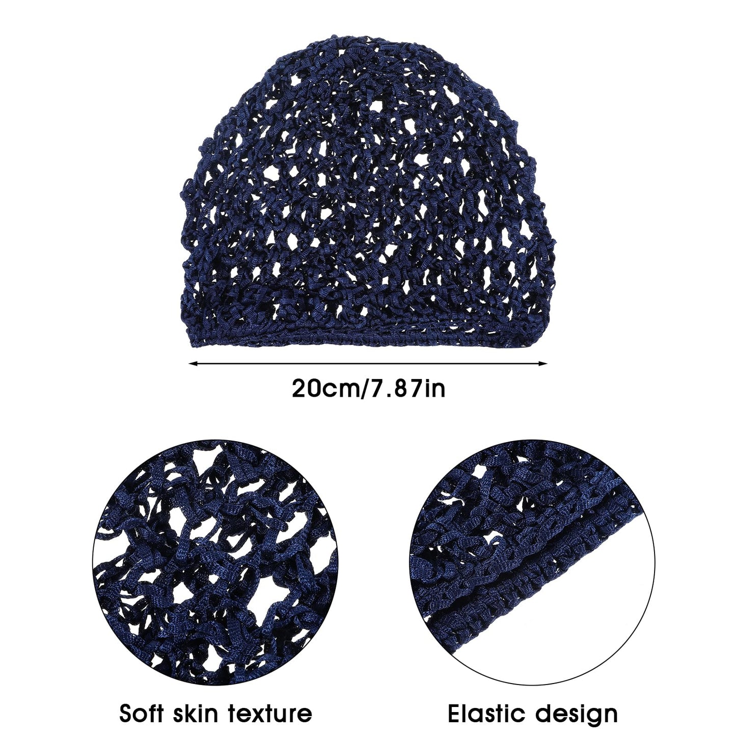 Piriuuo 2 Pcs Hair Nets Cap, Hair Cap for Sleeping Elastic Mesh Crochet Hair Net Snoods for Women Soft Shower Caps Hair Wrap Net for Silk Press Cover Beauty and Personal Care Piriuuo