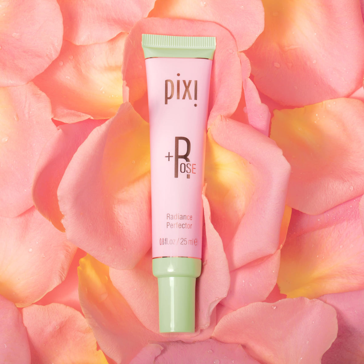 Pixi Beauty +Rose Radiance Perfector | Multitasking Brightening & Blurring Primer with Rose Water, Ceramide NP & Hyaluronic Acid | Luminous Skin