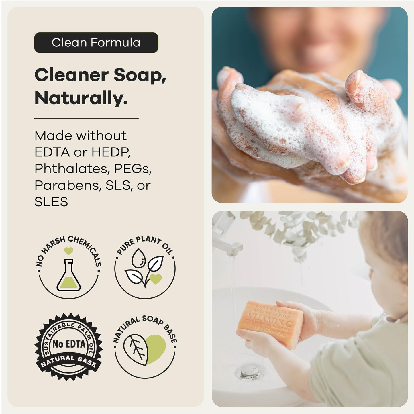 Australian Botanical Soap Vitamin C with Valencia Orange Oil 6.6 oz Triple Milled Luxury Soap Bar Enriched with Shea Butter, Suitable for Men, Women Beauty & Personal Care Australian Botanical Soap