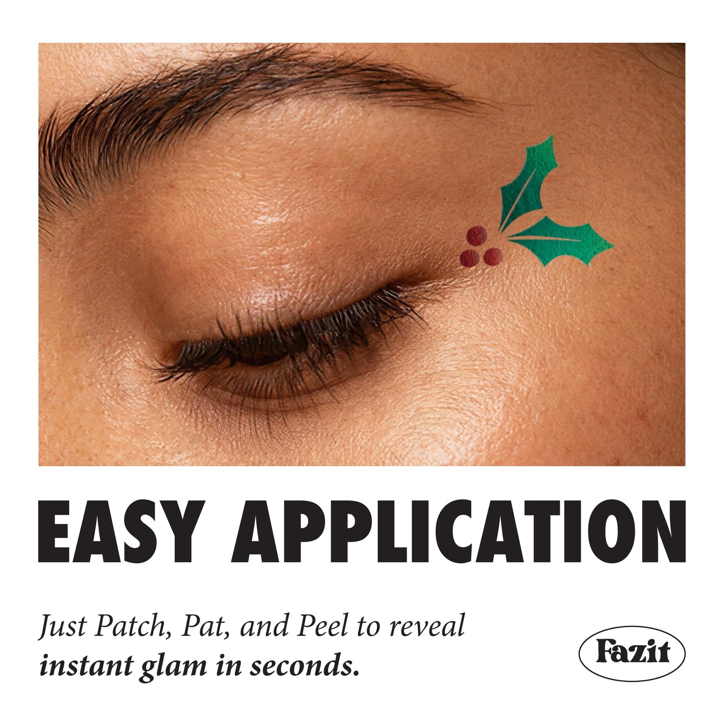 Fazit Makeup Patches - Holly Wings Eye Speckles - Glow Up Make-Up Patches - Cute Glitter Makeup Accessories For Women - Cosmetic Glitter For Face Beauty & Personal Care Fazit