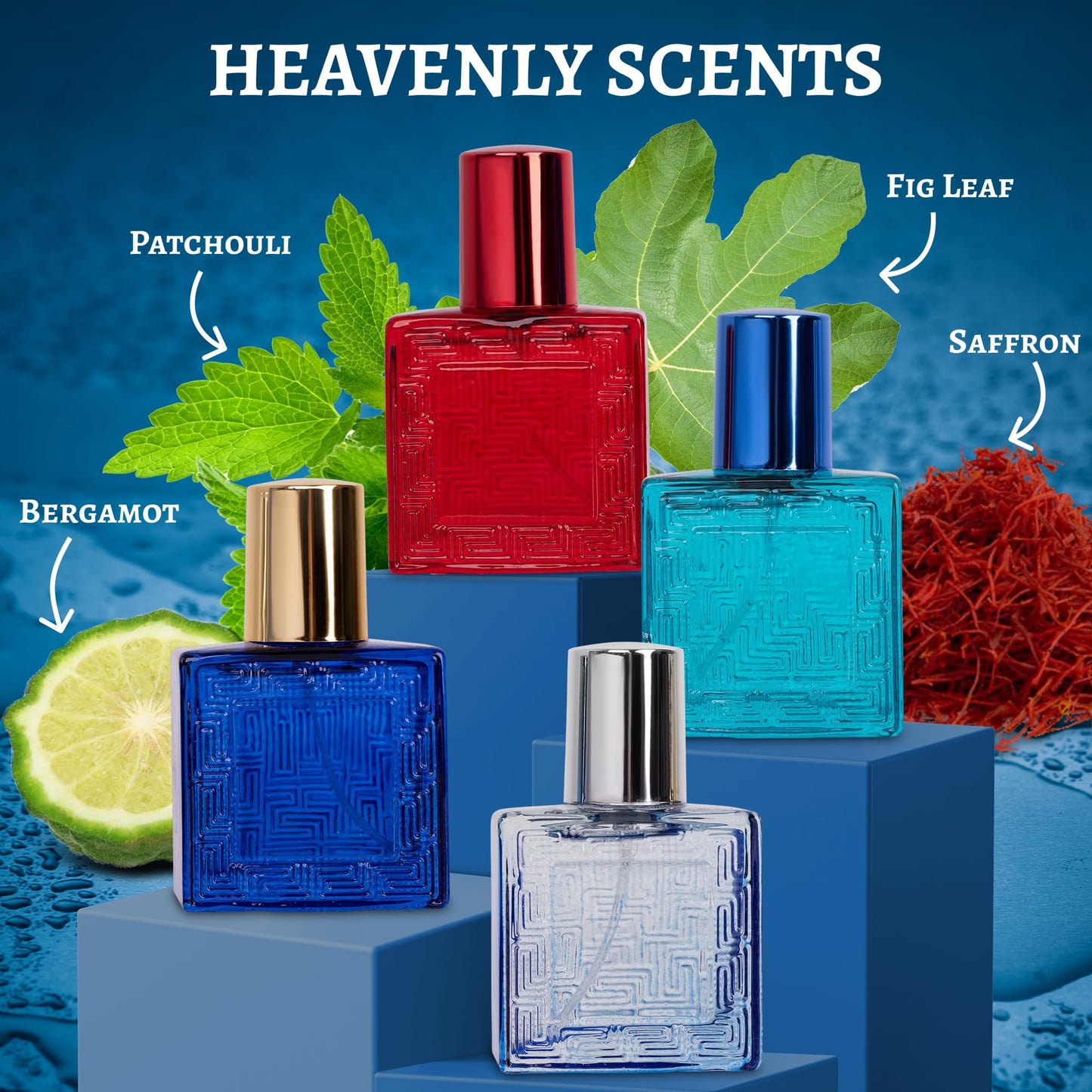 NovoGlow Verse Mini 4-Piece Fragrance Gift Set for Men - Aromatic, Floral, Oriental & Woody Notes - Individually Boxed - Travel Size - 25ml Eau De Beauty & Personal Care NovoGlow