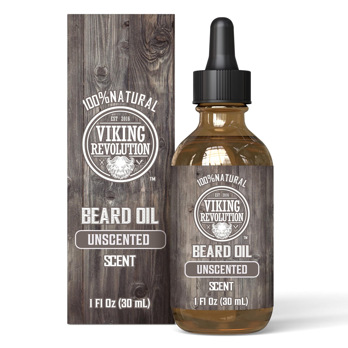 Viking Revolution Unscented Beard Oil for Men - Natural Mens Beard Oil with Argan Oil and Jojoba Oil - Beard Softener, Strengthens and Moisturizes Beauty & Personal Care Viking Revolution