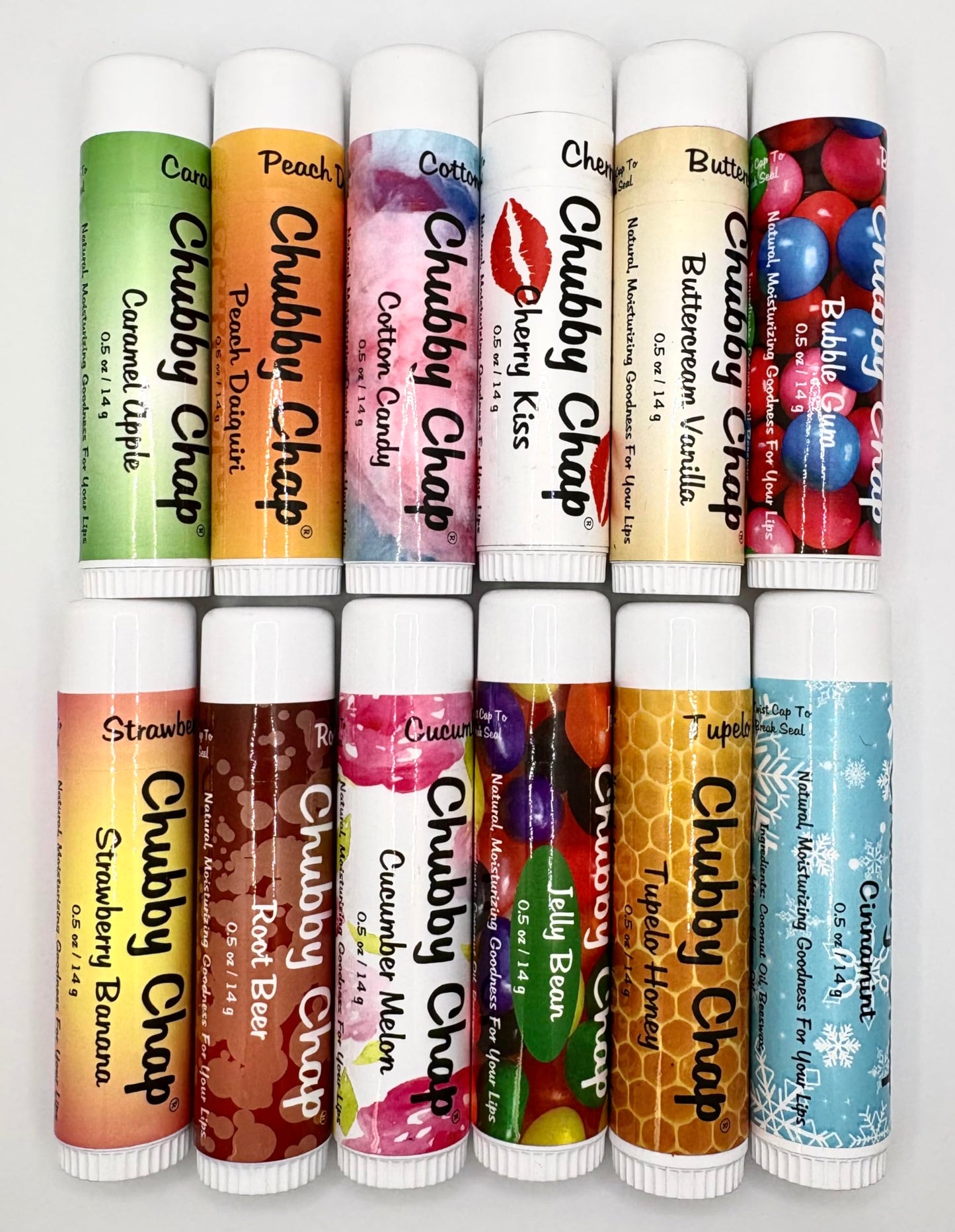 Chubby Chap - Large Jumbo Natural Lip Balm - 12 Count Variety Pack Beauty and Personal Care Chubby Chap