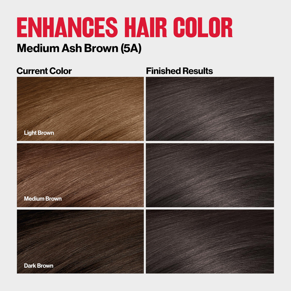 Revlon ColorSilk Tone + Gloss + Care Demi Permanent Hair Color, Dye Kit with Leave-In Scalp and Haircare Serum, 2x Shinier, 4x Stronger, 5A Medium Ash Beauty & Personal Care REVLON
