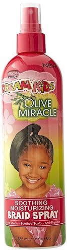 African Pride Dream Kids Olive Miracle Moisturizing Braid Spray - Helps Strengthen & Protect Hair, Excellent for Braids, Twists, Locks & Natural Beauty & Personal Care African Pride