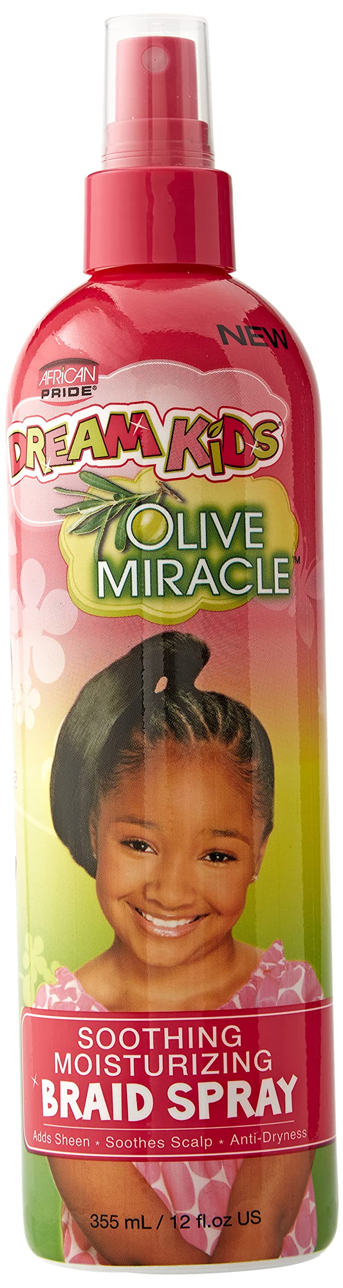African Pride Dream Kids Olive Miracle Moisturizing Braid Spray - Helps Strengthen & Protect Hair, Excellent for Braids, Twists, Locks & Natural Beauty & Personal Care African Pride