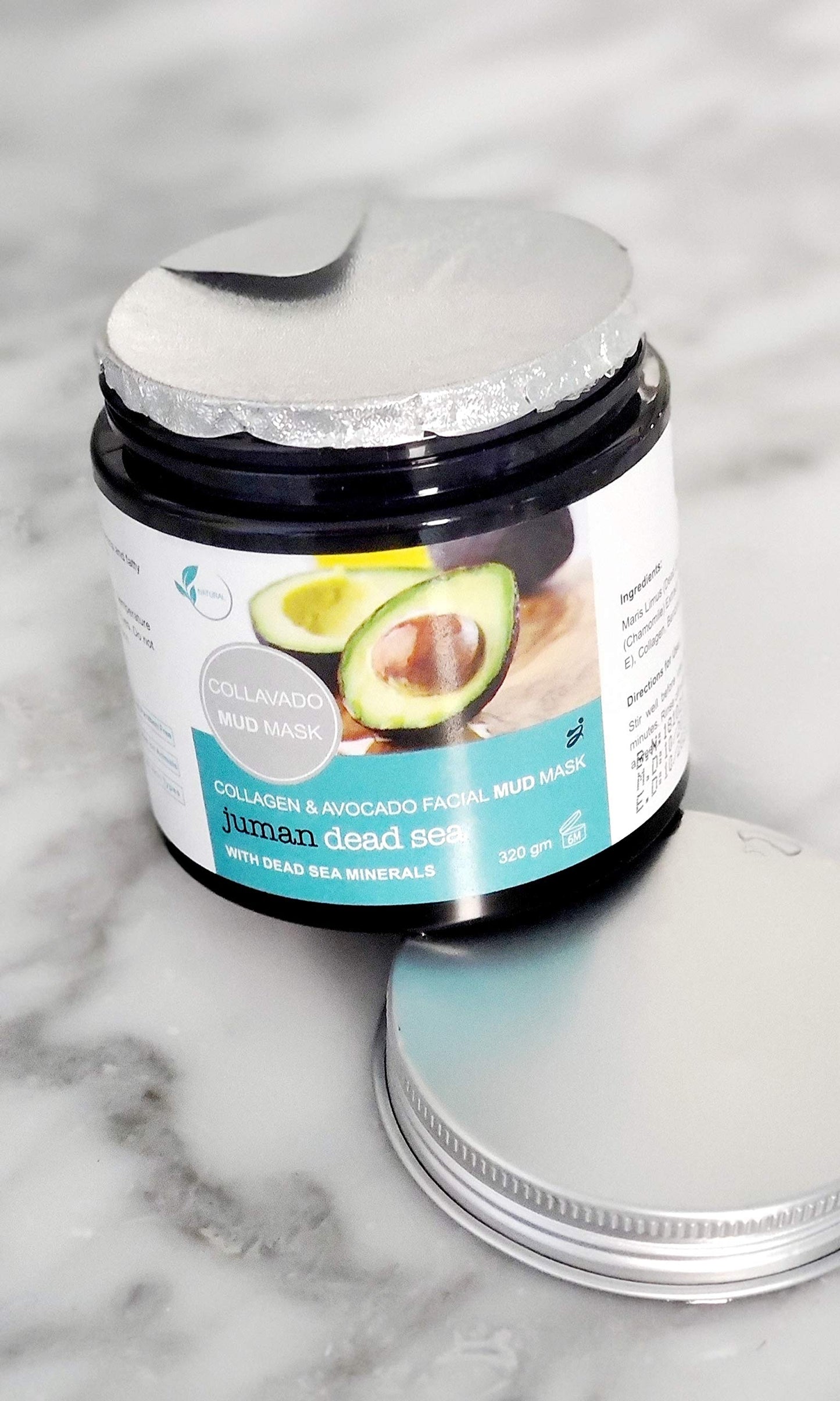 Reveal Naturals All Natural Juman Dead Sea Mud Mask infused with Avocado & Dead Sea Minerals 11.9 oz. Minimizes Pores. Tone Skin. Reduces Excess Beauty & Personal Care Reveal Naturals
