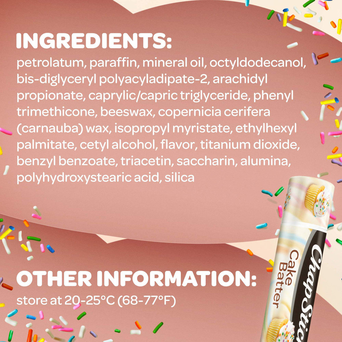 ChapStick Bulk Lip Balm, Cake Batter, 12-Pack - Delicious & Sweet Lip Moisturizer for Dry Lips, Birthday Gifts, Stocking Stuffers, 0.15 Oz Ea Beauty & Personal Care ChapStick