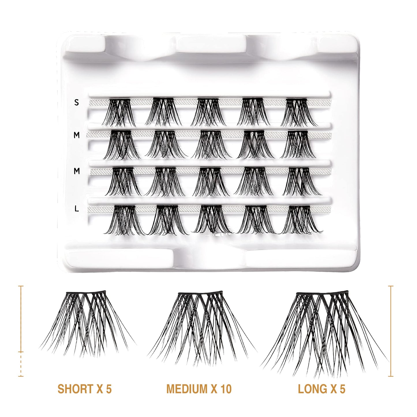i•ENVY Extended False Eyelashes Featherlight Reusable Artificial Eyelashes Multipack Lash Clusters (Faux Mink 01) Beauty & Personal Care i•ENVY