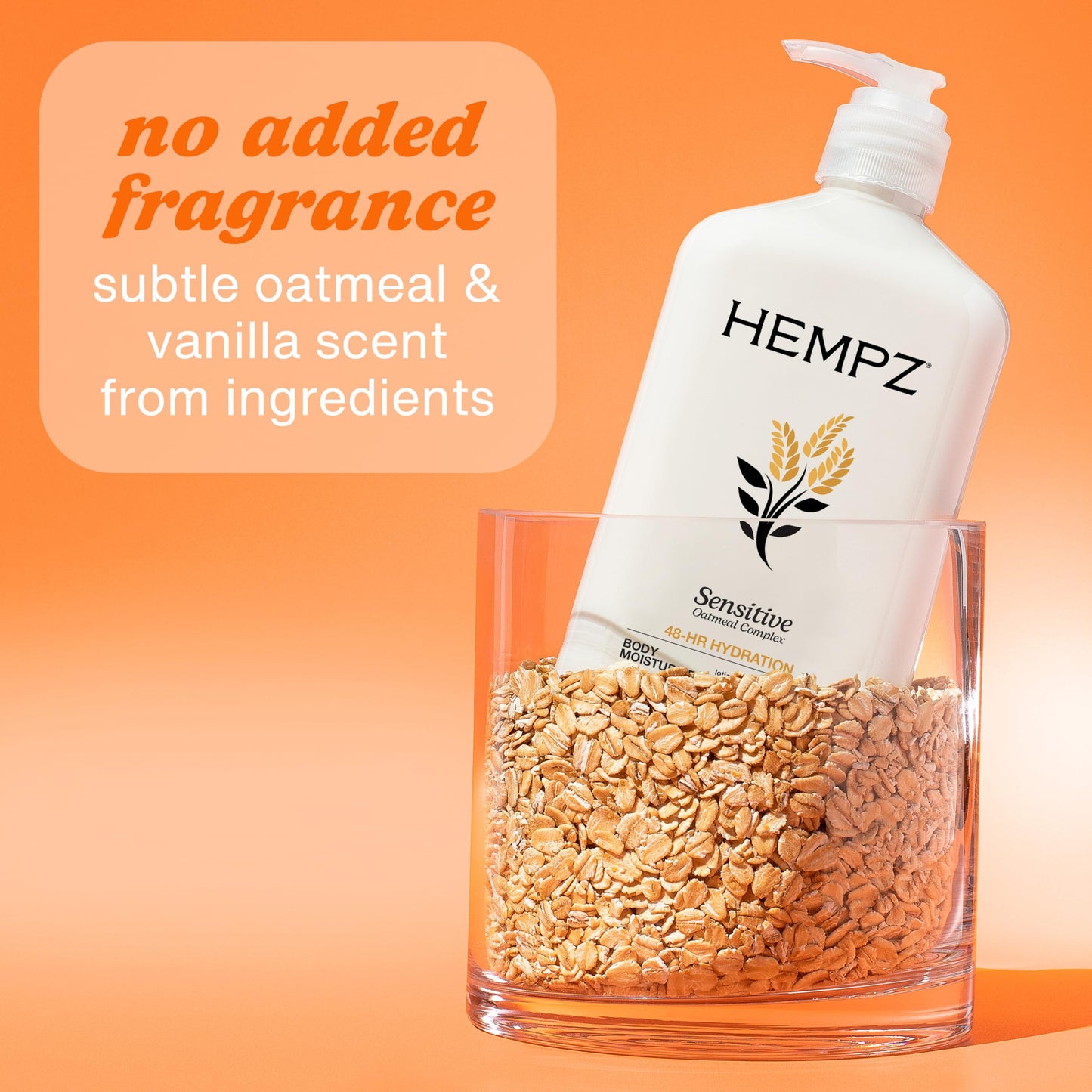 Hempz Sensitive Skin Herbal Moisturizer: Soothing Lotion with Oatmeal, Shea Butter, Hemp, Cocoa, Mango Seed - 17 Fl Oz Beauty & Personal Care Hempz