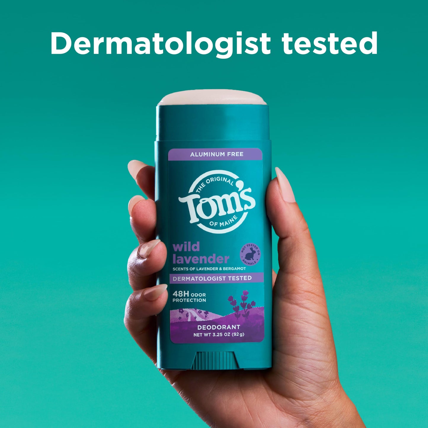 Tom’s of Maine Wild Lavender Natural Deodorant for Men and Women, Aluminum Free, No Artificial Fragrances, Dyes, or Preservatives, Baking Soda Free Beauty and Personal Care Tom's of Maine