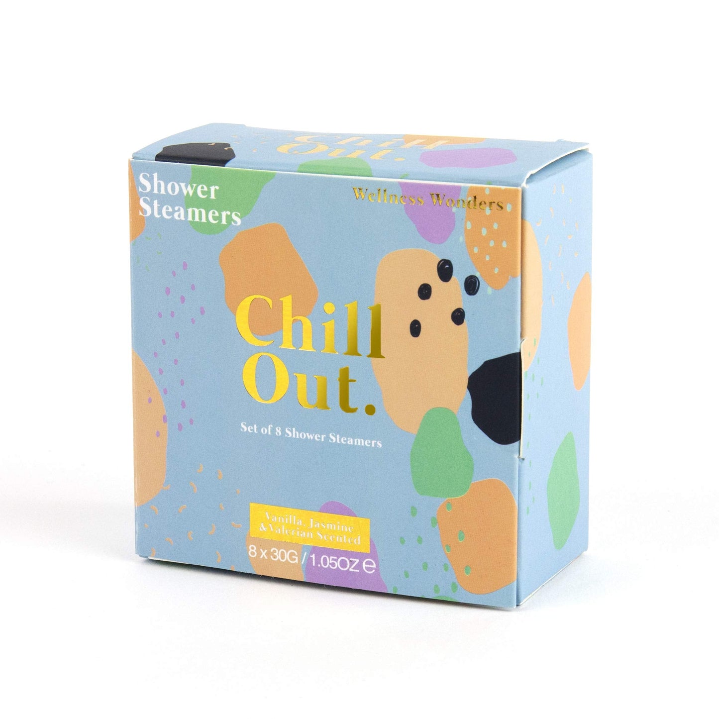 Gift Republic Chill Out Shower Steamers Vanilla & Jasmine Scented Aromatherapy Pack of 8 Bombs Pampering Set Adult Teen Beauty and Personal Care Gift Republic