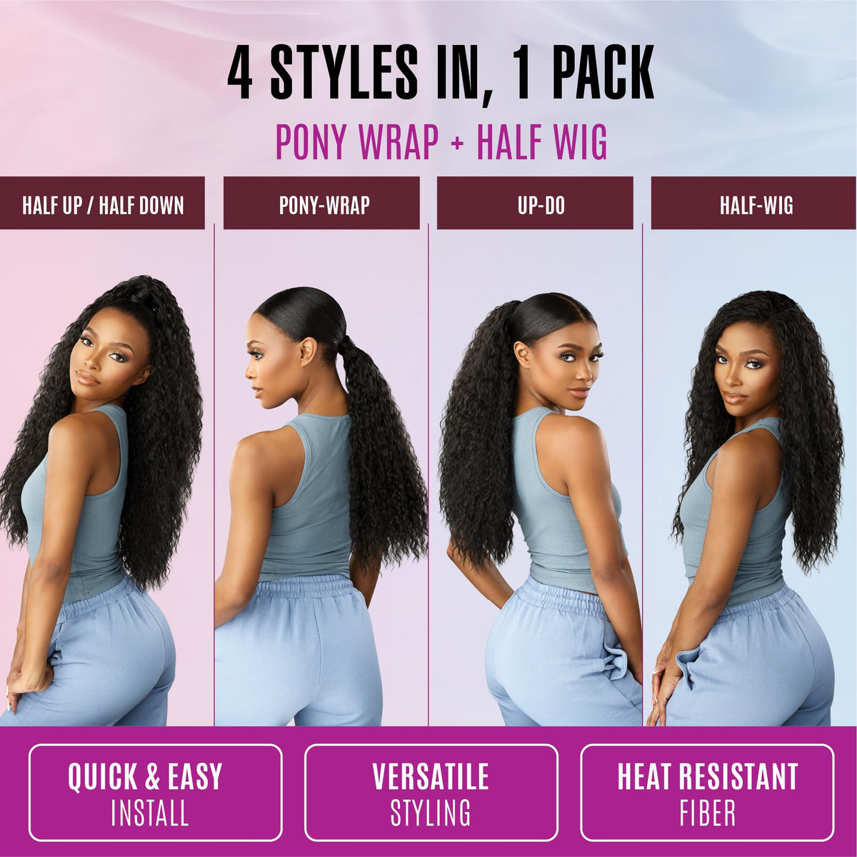 Sensationnel Instant Updown Halfwig Pony-Iud 27, BALAYAGECHOCOLATE
