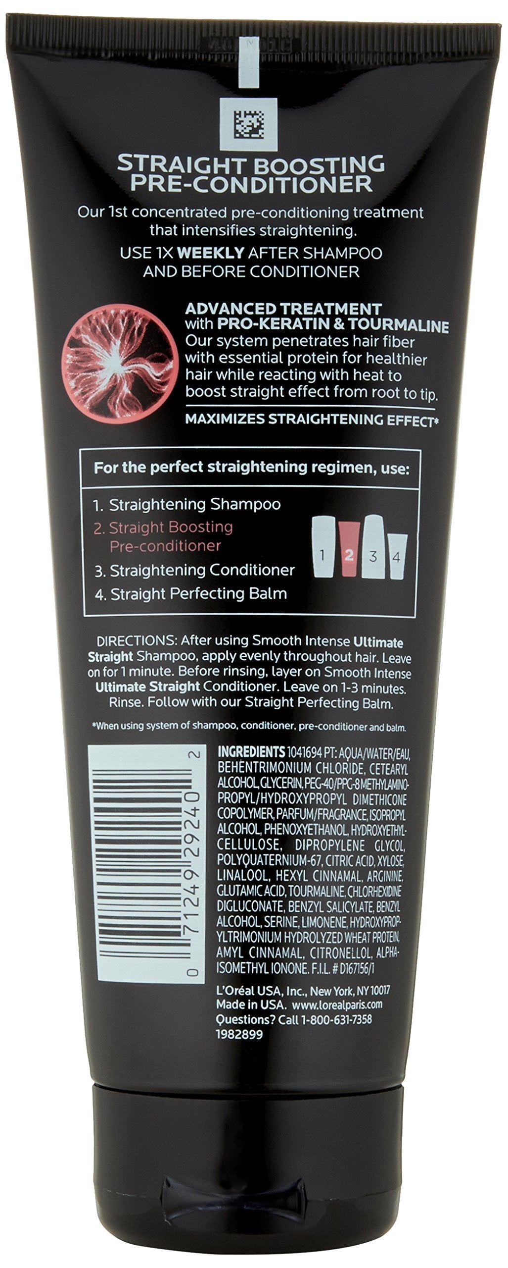 L'Oreal Paris Hair Care Advanced Smooth Intense Ultimate Straight Boosting Pre-Conditioner, 6.8 floz Beauty & Personal Care L'Oreal Paris