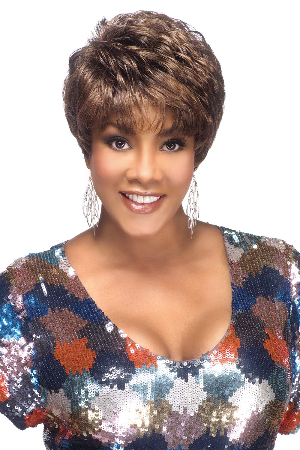 Vivica A. Fox AMY-V Synthetic Fiber, PS Cap Wig in Color TP301B