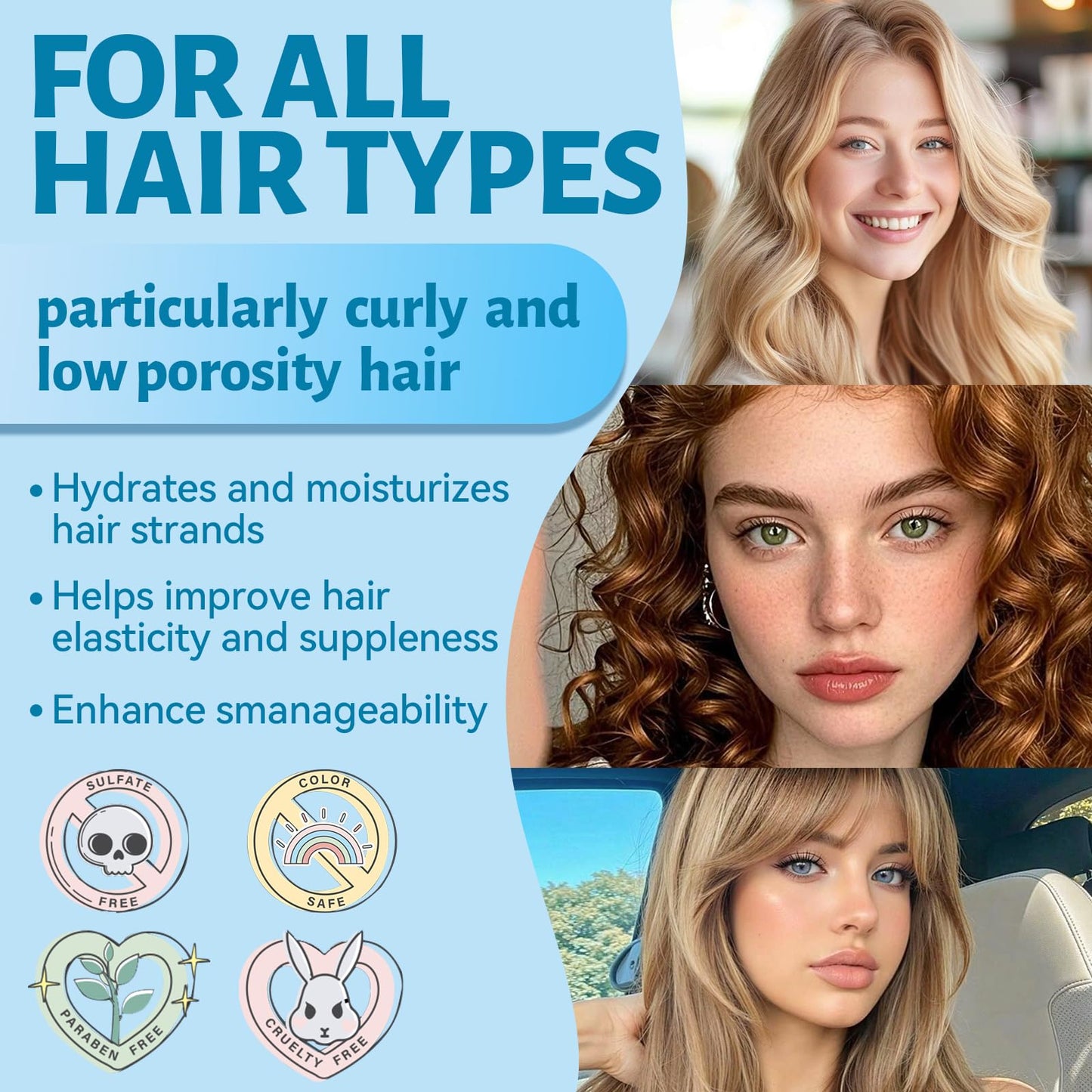 LUSETA Hyaluronic Acid Moisturizing Shampoo and Conditioner Set for Hair Frizz Control for Dry and Damaged Hair, with Argan Oil and Shea Butter Beauty & Personal Care L LUSETA