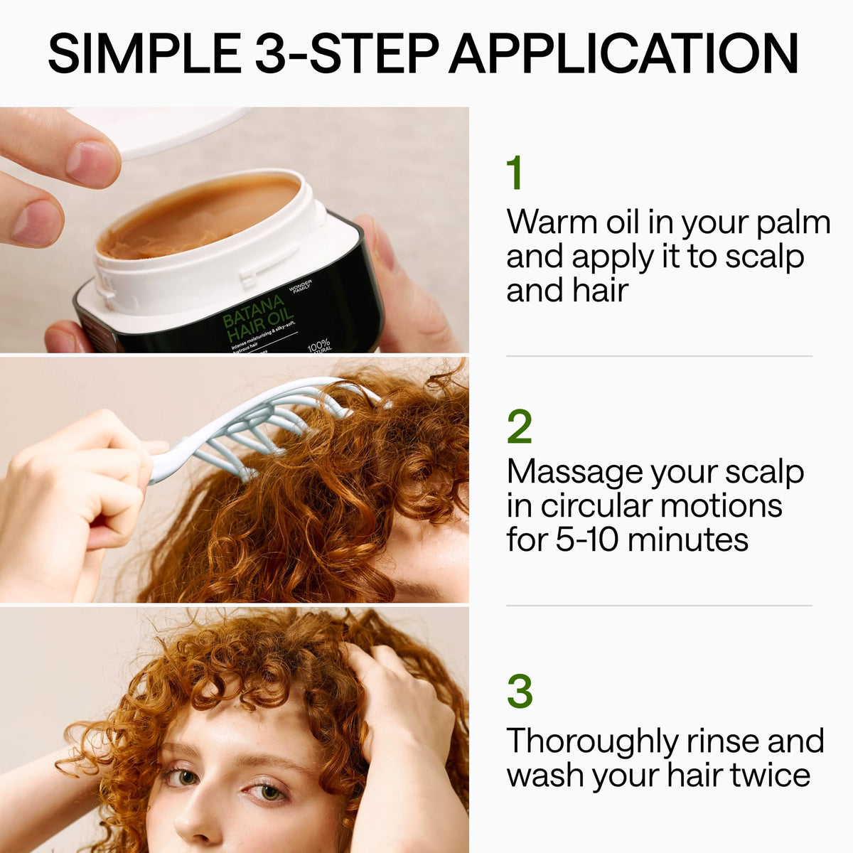 WONDER FAMILY Raw Batana Oil Paste for Hair Growth - Honduran Curly Hair Oil for Frizzy Hair - Aceite de Batana Para La Caida del Cabello - Dry Scalp
