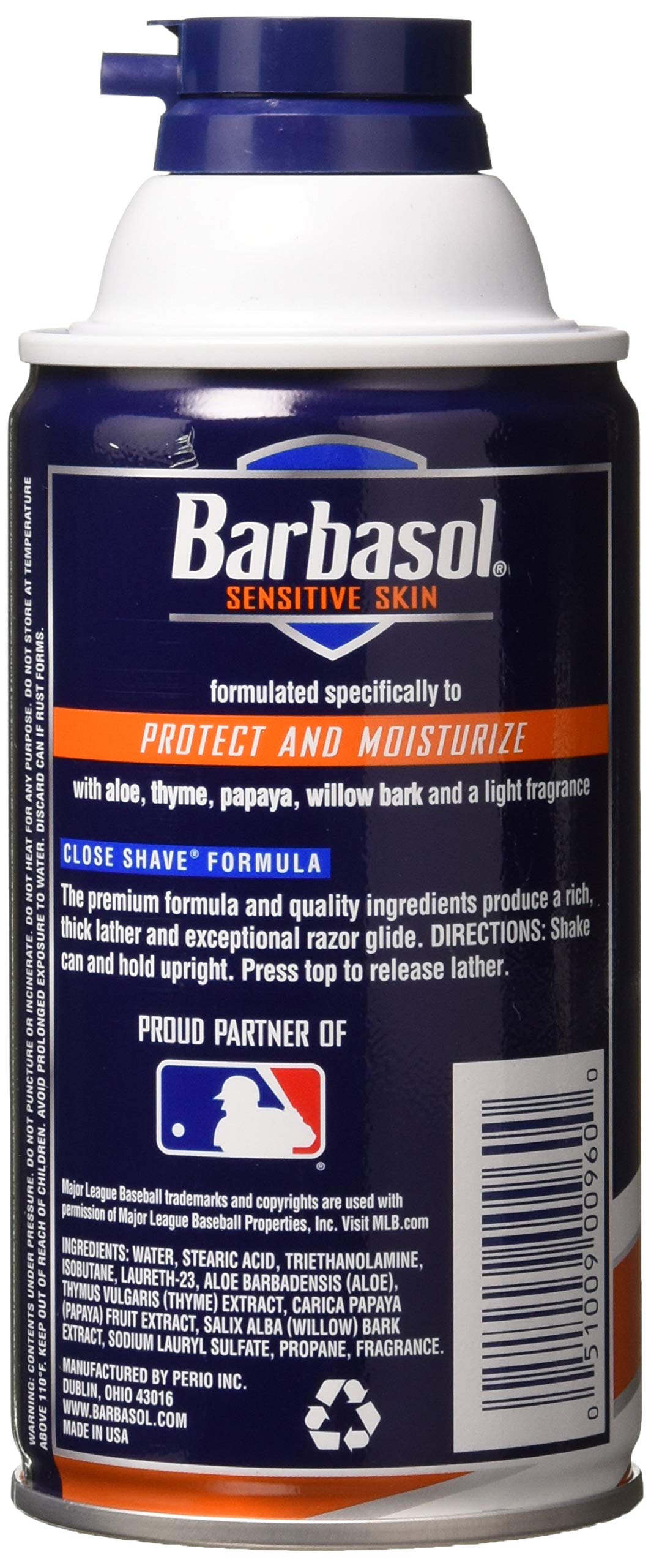 Barbasol Thick & Rich Shaving Cream, Sensitive Skin 10 oz (Pack of 3) Beauty & Personal Care Barbasol