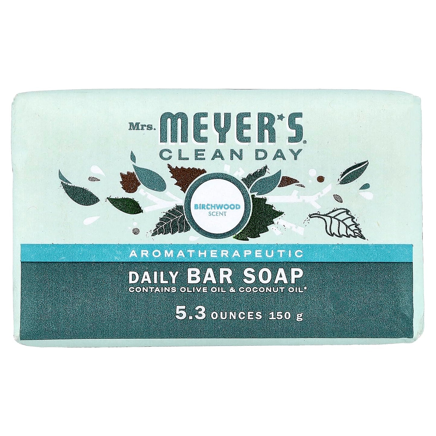 Mrs. Meyer's Clean Day's Bar Soap, Use as Body Wash or Hand Soap, Cruelty Free Formula Made with Essential Oils, Birch Wood Scent, 5.3 oz, 1 Bar Beauty & Personal Care Mrs. MEYER'S